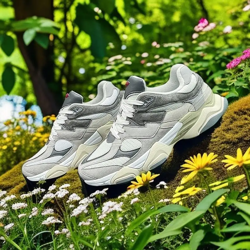 Zapatos retro para papá, elegantes zapatos para caminar multideportivos con suelas cómodas y suaves para saltar y correr.