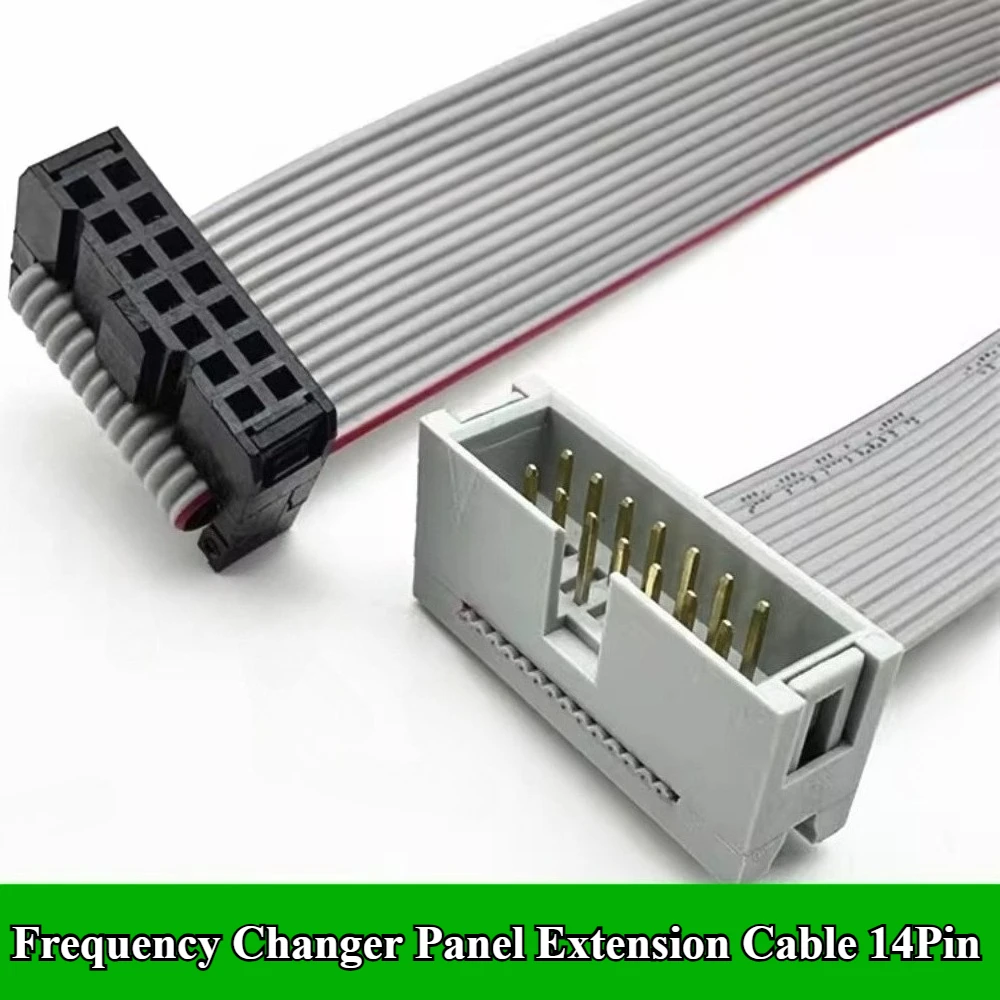 Frequency Changer Panel Extension Cable PLC Module Extension Cable Data Communication Wire 0.3m/1m/3m/5m/10m 14Pin 14 Needles