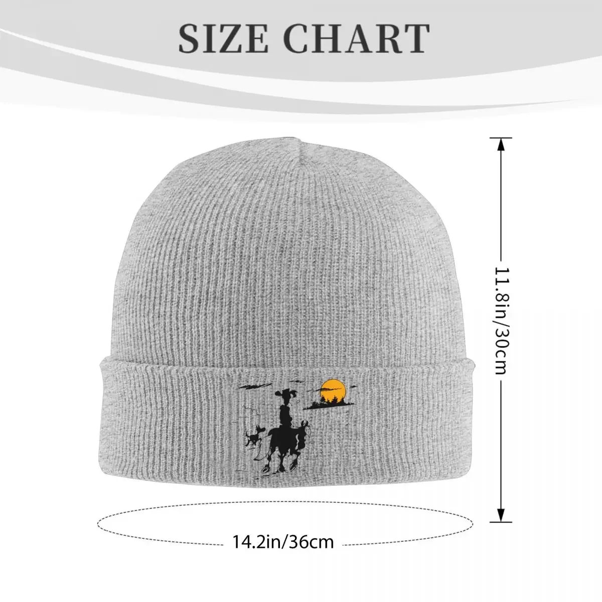 Jolly Jumper And Rantanpl Lucky Luke Knitted Caps for Women Men Beanies Autumn Winter Hat Acrylic Rantanplan Warm Cap