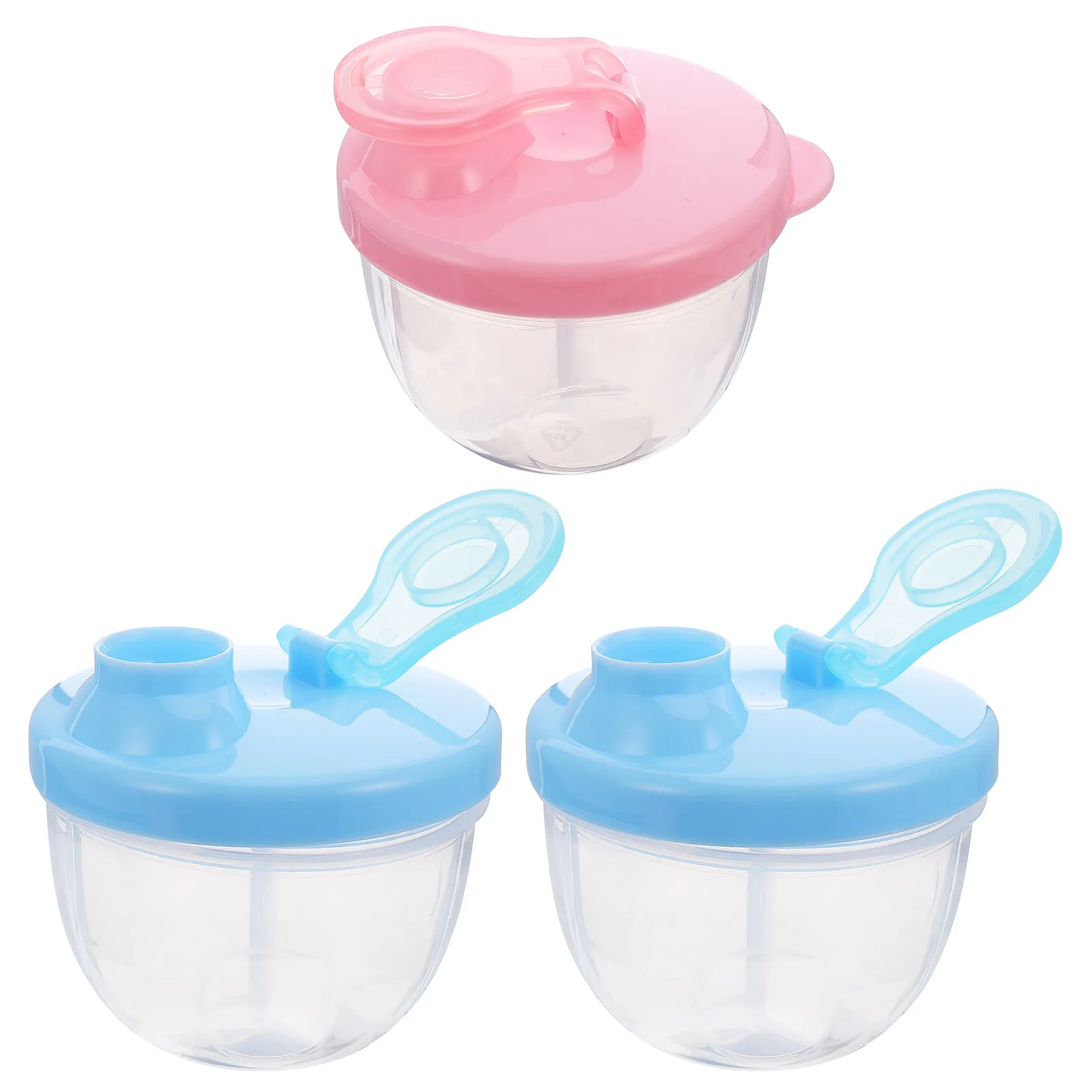 

3Pcs Milk Powder Container PP Material 3 Compartments Leakproof Portable Baby Food Organizer Travel Outdoor Dispenser