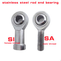 1PC Stainless steel Rod End Bearing  M5 M6 M8 M12 M14 M16 m18 M20 M22 M24  Male/Female SA SI T/K Right / left thread Ball Joint