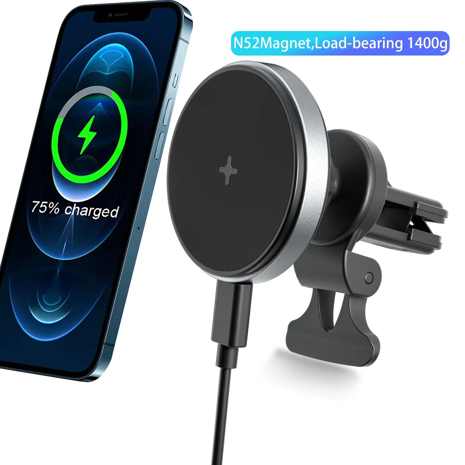 New Arrival  Mag/netic Car Charger Wireless Phone Holder Magnet For Iphone16  15W Fast Car Wireless Charger car accessories