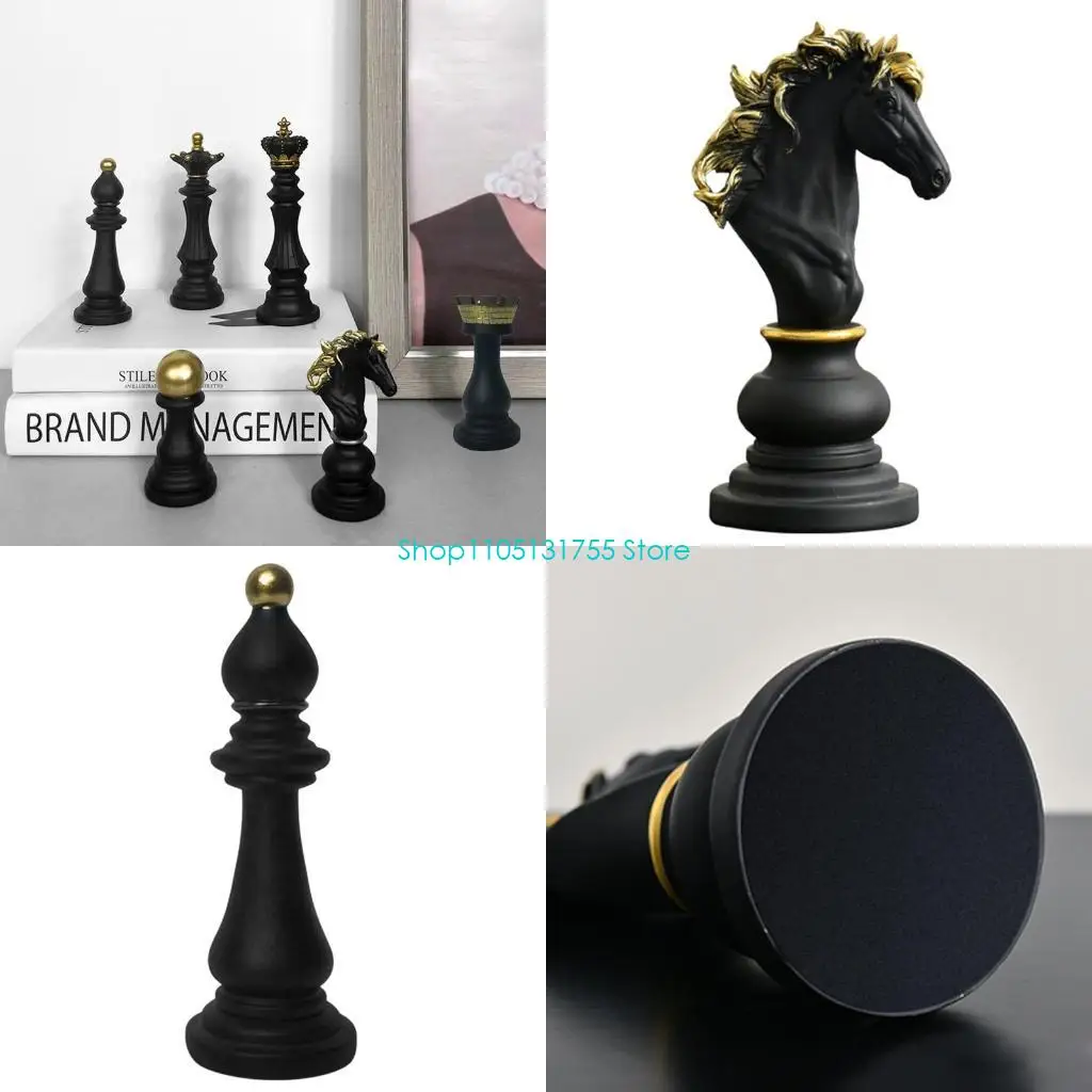 

K0EF шахматная художественная статуя, декор для кабинета, фигурки, аксессуары для декора, скульптура шахматных фигур