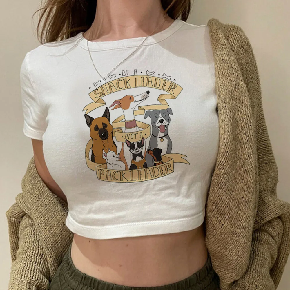 

Greyhound gothic hippie crop top Female vintage 90s cute Harajuku t-shirts clothing