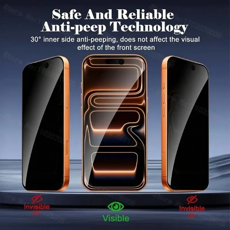 3Pcs HD/Privacy Tempered Glass Screen Protector for iPhone 17e/17/16/15/14 Pro Max/Plus/13/12/11 Pro, Anti-Spy Dust-Free Films