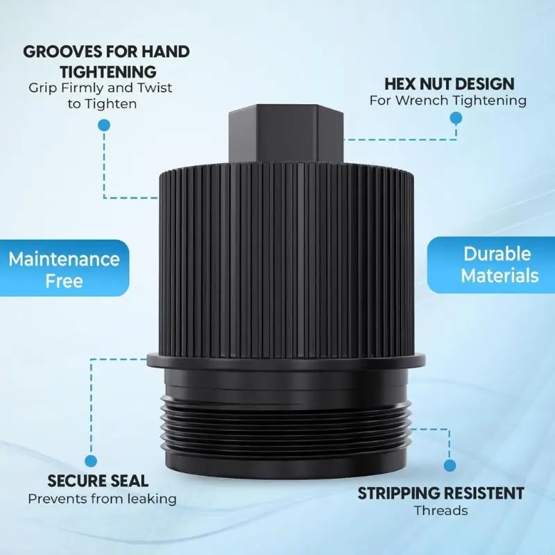   190030 Drain Plug Caps Assembly High Performances Pool Drain Plug for Pool Filter