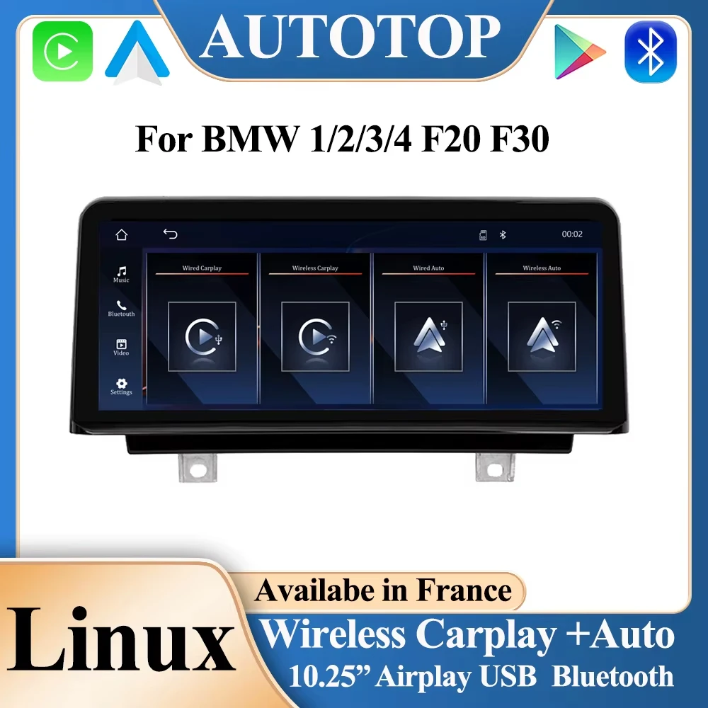 AUTOTOP 10.25 "1920*720 اللاسلكية Carplay أندرويد السيارات سيارة مشغل وسائط متعددة ل F20 F21 F22 F30 F31 F32 F33 F34 F36 NBT 2013-2017