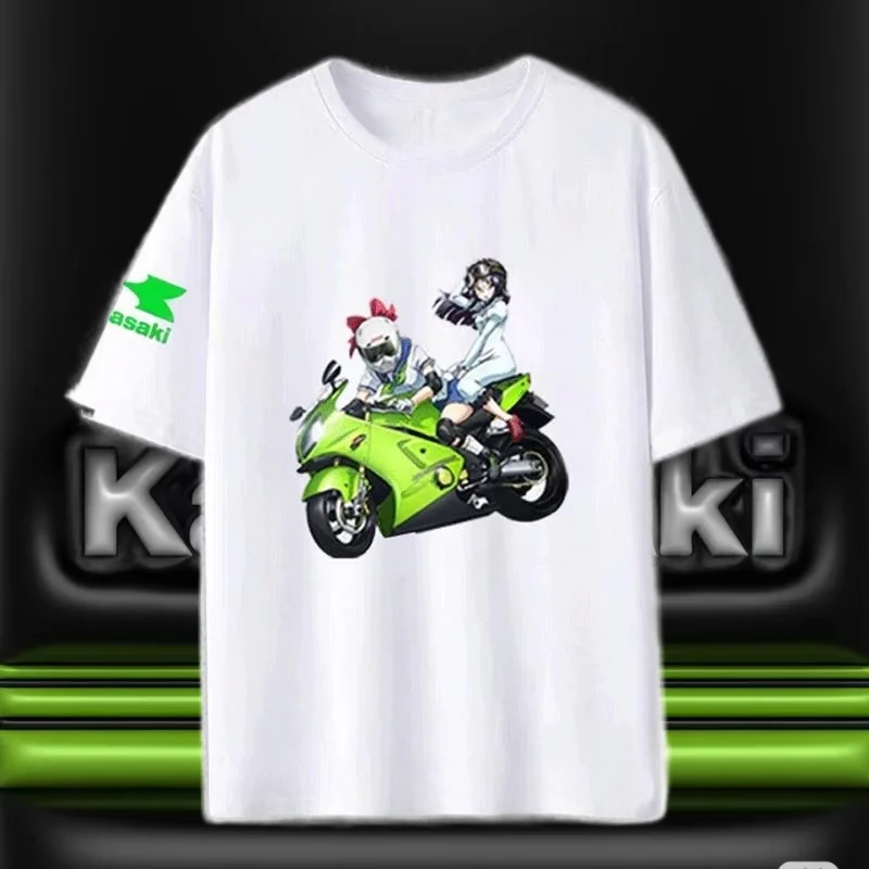 

2025/26 Men T Shirt Casual Kawasaki Racing Team Demon Claw T-shirt Oversized Graphic Sports Tops Breathable Streetwear Tees