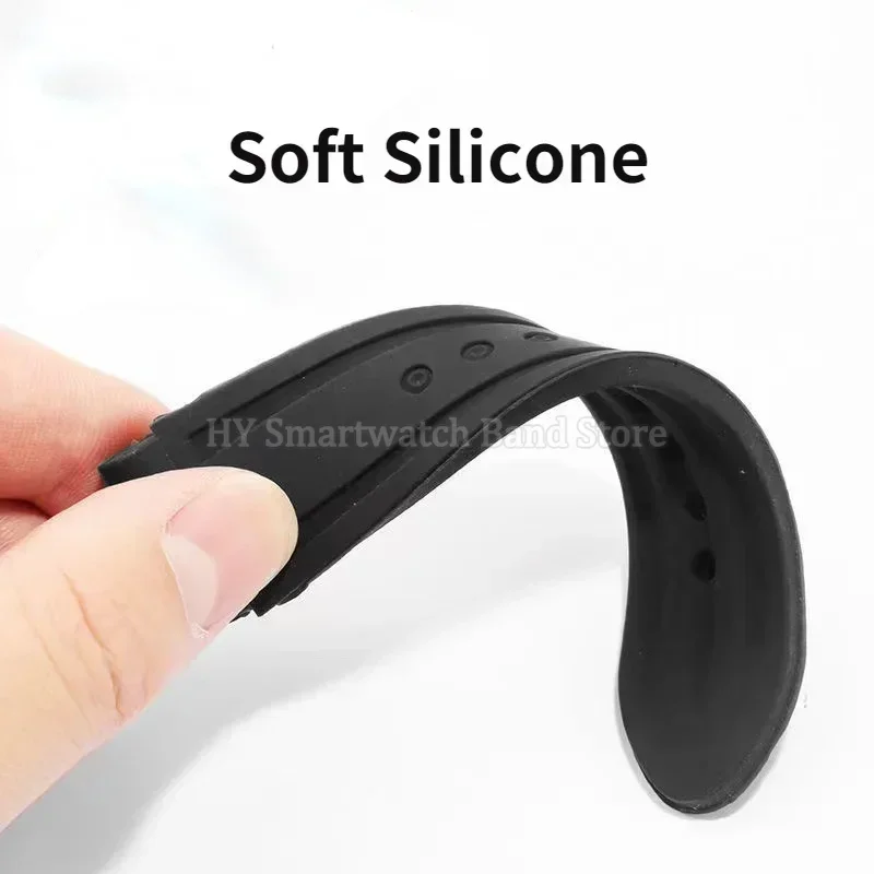 23x26 مللي متر حزام ساعة سيليكون لسلسلة سواتش مطاط مقاوم للماء المعصم الفرقة الرجال النساء الرياضة سوار حزام ساعة اليد الملحقات