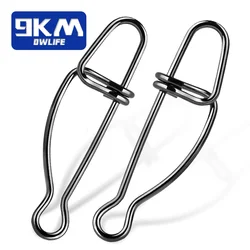Fishing Snap 50~200Pcs Cross Lock Snaps Swivel Fishing Clip Stainless Steel Saltwater Lure Connector Bass Fishing Duo-Lock Clips