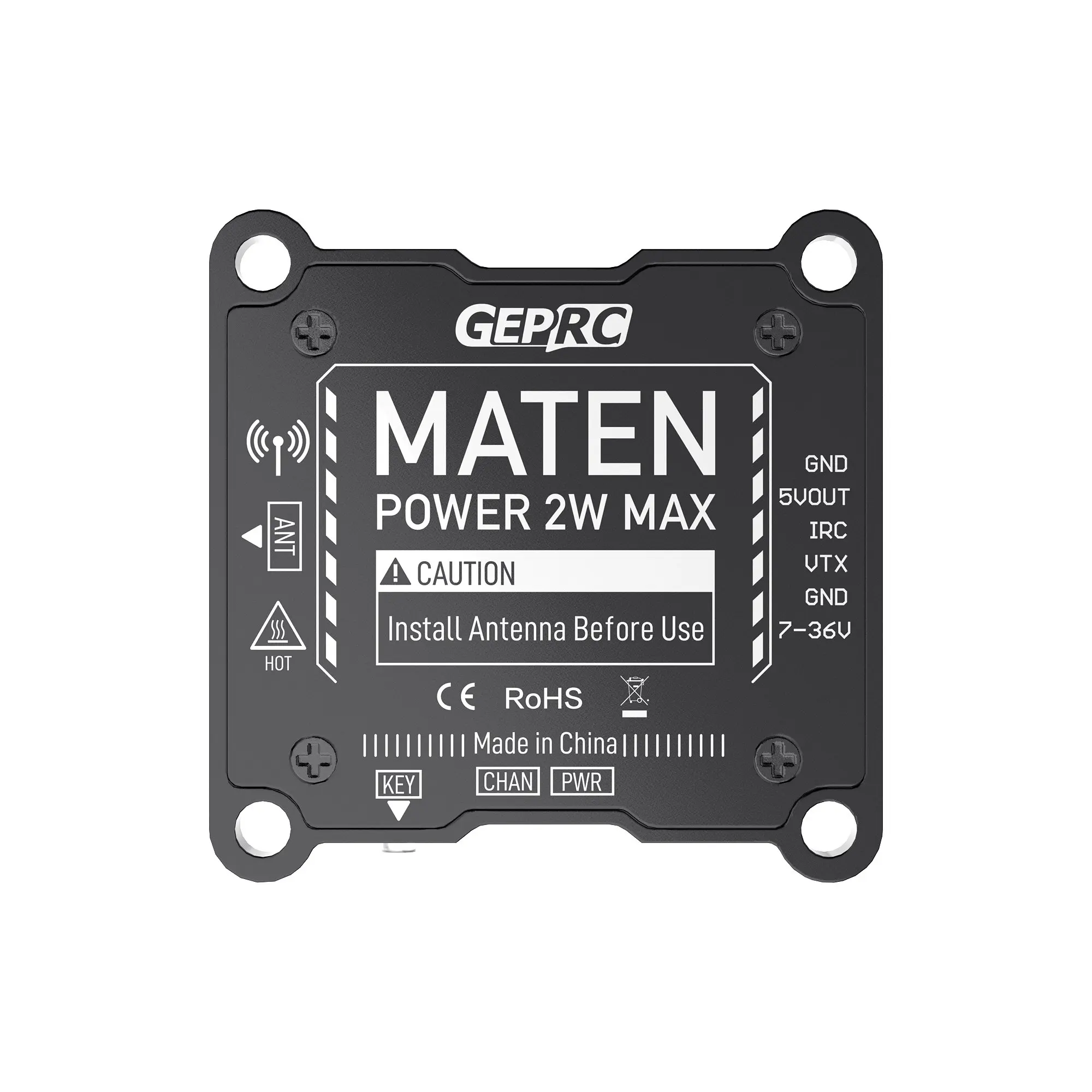 Geprc maten 1.2g 2W vtx 1080-1360MHz/25-2000mW PIT 5V @ 600mA 14.5g สำหรับ DIY RC FPV Quadcopter Freestyle Drone อะไหล่ทดแทน