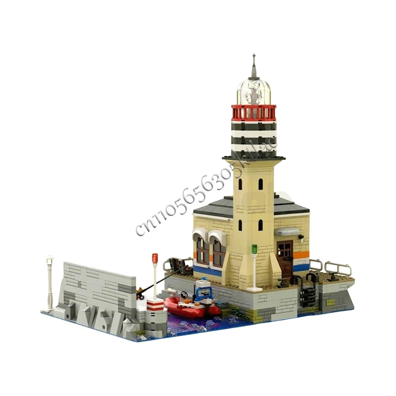 1230 قطعة من مكعبات البناء المخصصة على شكل منزل وشارع ومنارة ومحطة، تصميم إبداعي بسيط، لعبة تركيب للأولاد، هدية عيد الميلاد