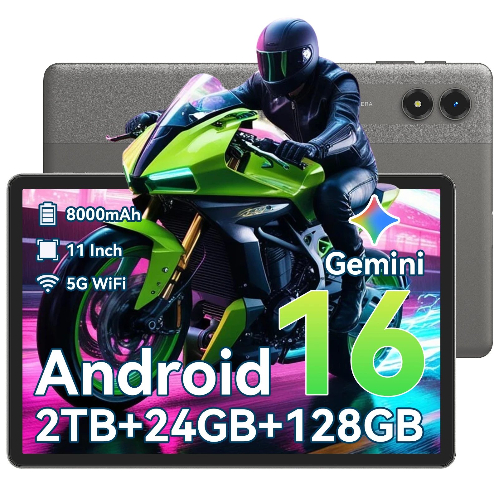 TABWEE T50 Tablet PC Android Up to 24GB RAM + 128GB ROM, Tablet 11