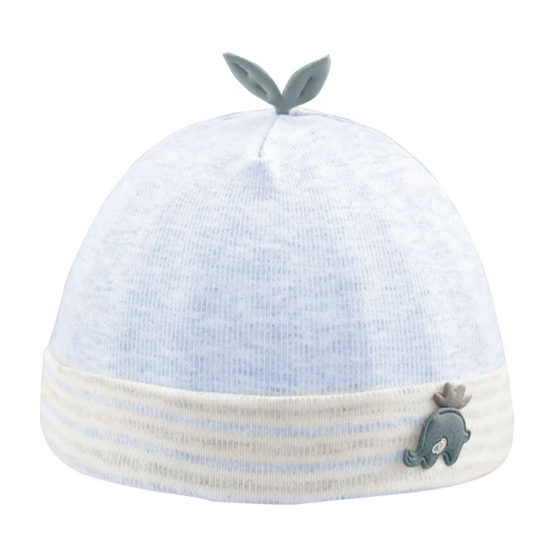 Y1UB Cotton Baby Hat Single Layer Bonnet Spring Summer Hospital Caps Breathable Newborns Essential for 0-3 Month Infants