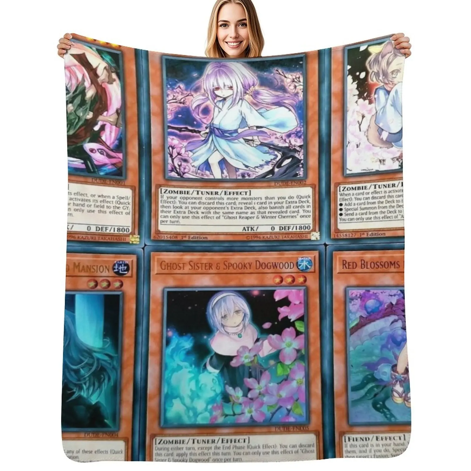 

ghost girl hand traps ash blossom joyous spring edit Throw Blanket Luxury Thicken Comforter Cute Decorative Sofa Blankets