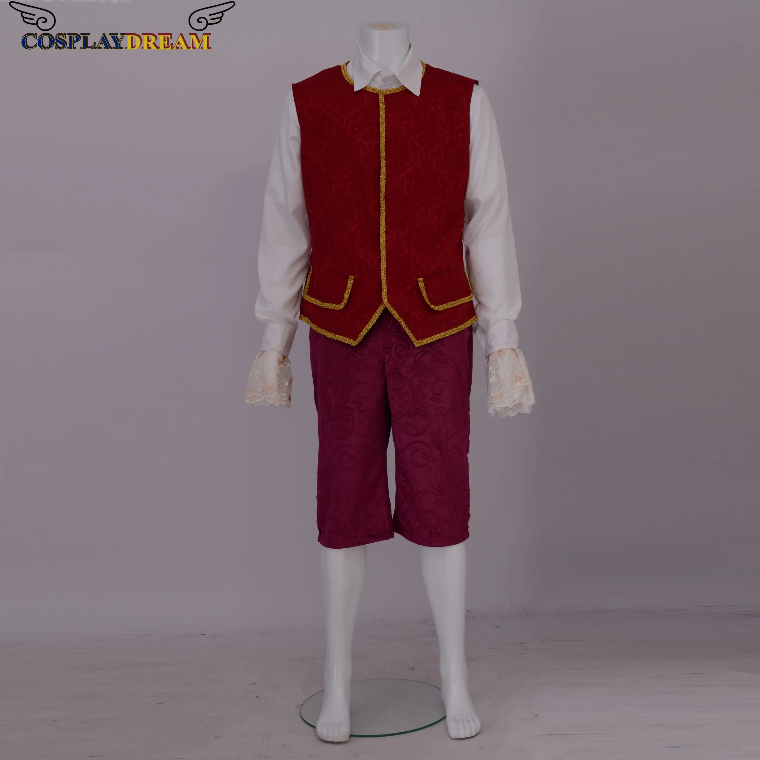 Costume de Cosplay Musical Mozart L Opera pour Homme, Rock Rosenberg, Tenue Rouge des Années 1770, d'expériences Victoriens, Tenues Rouges sur Mesure