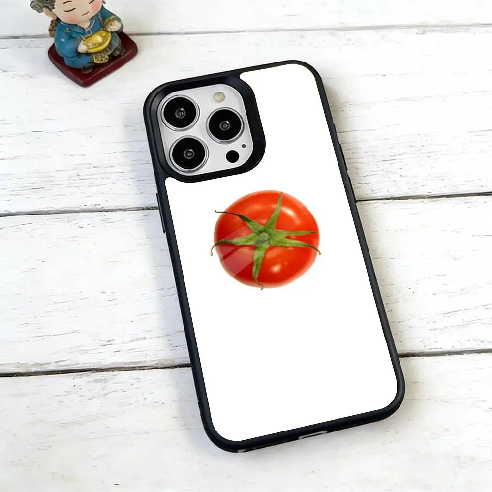 Tomato Fruit Clear Korean Cute ins Phone Case For iPhone17,16,15,14,13,12,11 Plus,Pro Magnetic with Magsafe Wireless Charging
