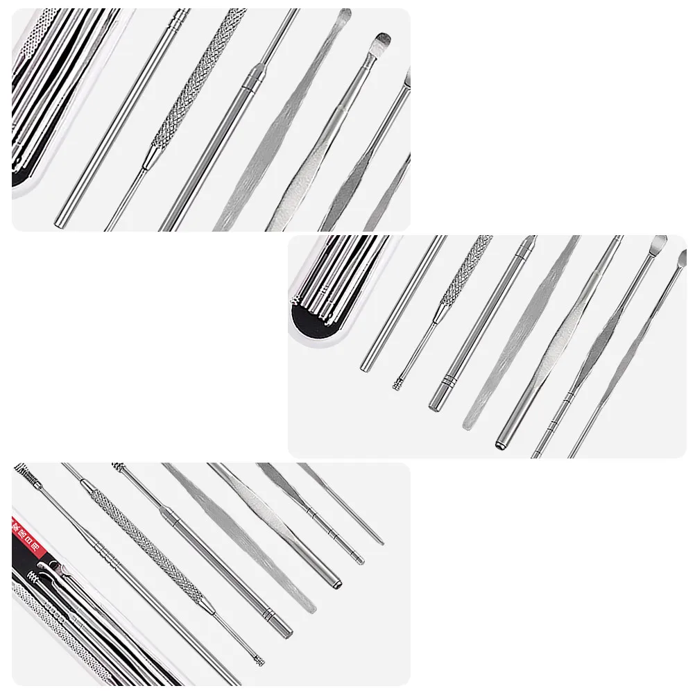 

Набор из 7 инструментов для чистки ушей из нержавеющей стали, специальный инструмент для удаления ушной серы, практичный инструмент для ухода за ушами для домашнего использования