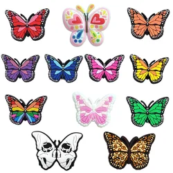 1PCS Funny Butterfly Shoe Charms Beautiful Shoes Decoration Cartoon Shoe Accessories Charms X-mas Gifts