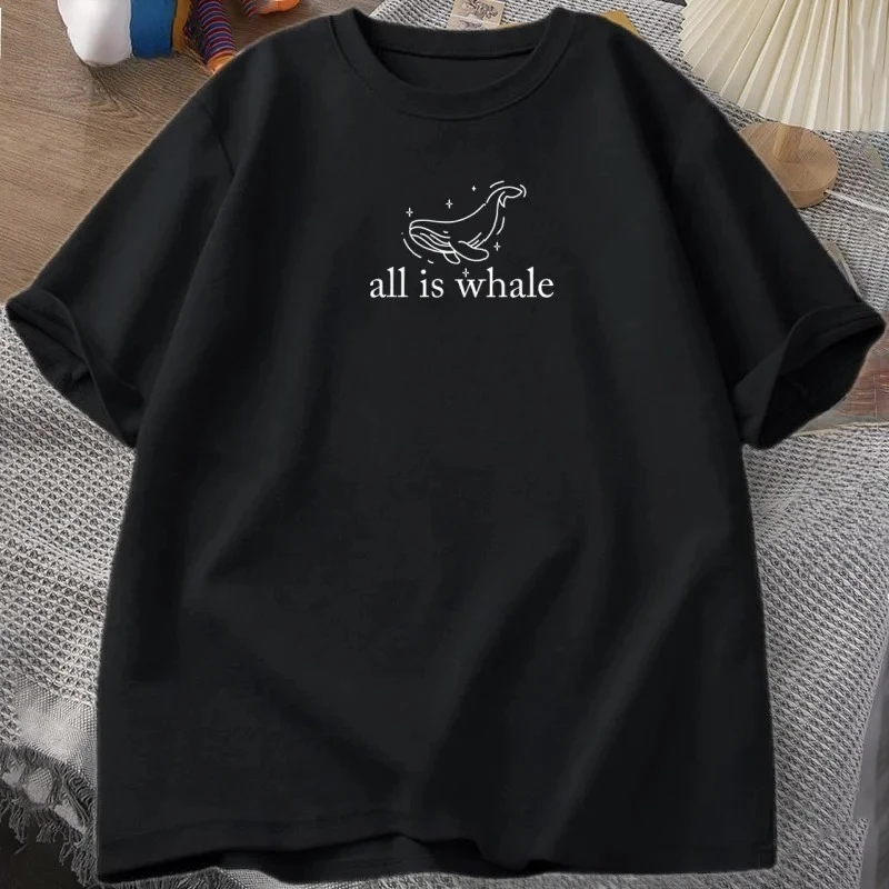 

Летняя универсальная футболка с принтом кита, морская биология, морская природа, футболка для любителей животных, хлопковая футболка с короткими рукавами