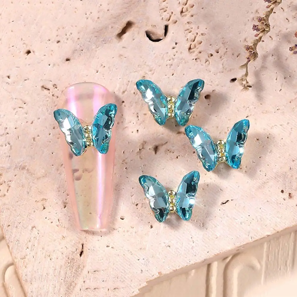 Stil Zirkon Schmetterling Nagel bohrer Schmetterling Nagel Strass Kristall Nagel Charms Nail Art Dekoration 3D Nail Art Schmuck