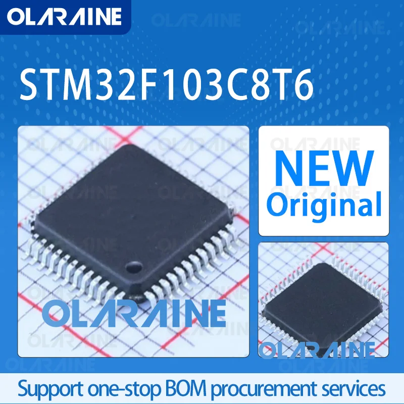 

1/5/10Pcs STM32F103C8T6 LQFP-48 original 100% new ic chip Microcontrollers Core Cortex M3 37 I/O Voltage - 3.6 V