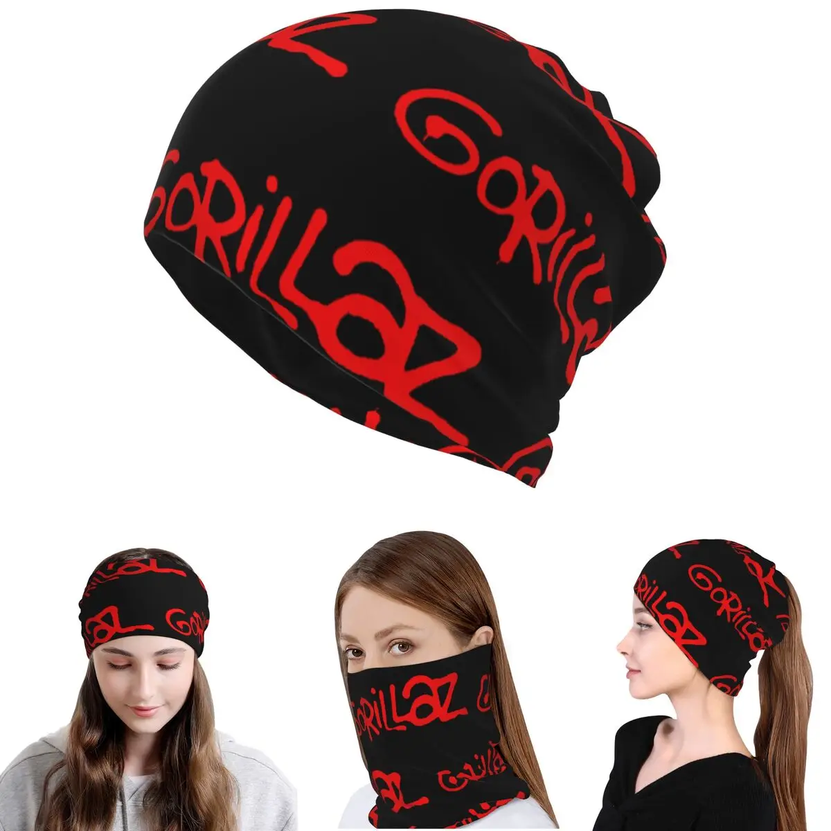 

Gorillaz Bandana Neck Gaiter Mask Scarf Multi-use Balaclava Beanies Hat for Men Women Adult Windproof