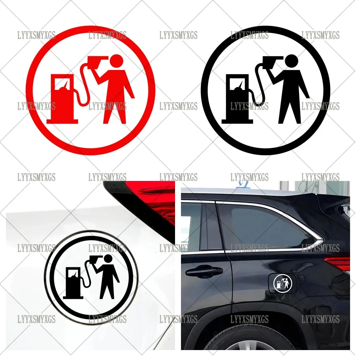 

Self-Adhesive Custom Funny Gas Fuel Car Stickers Waterproof Sunscreen Vinyl Decor PVC wholesale Car Accessories