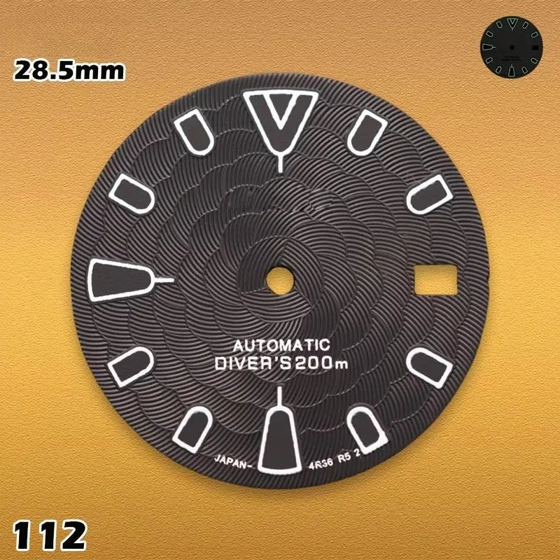 28.5mm Lotus flower S-type Dial NH35/NH36/4R/7S Movements High Quality Watches for men Watch Modification Accessories
