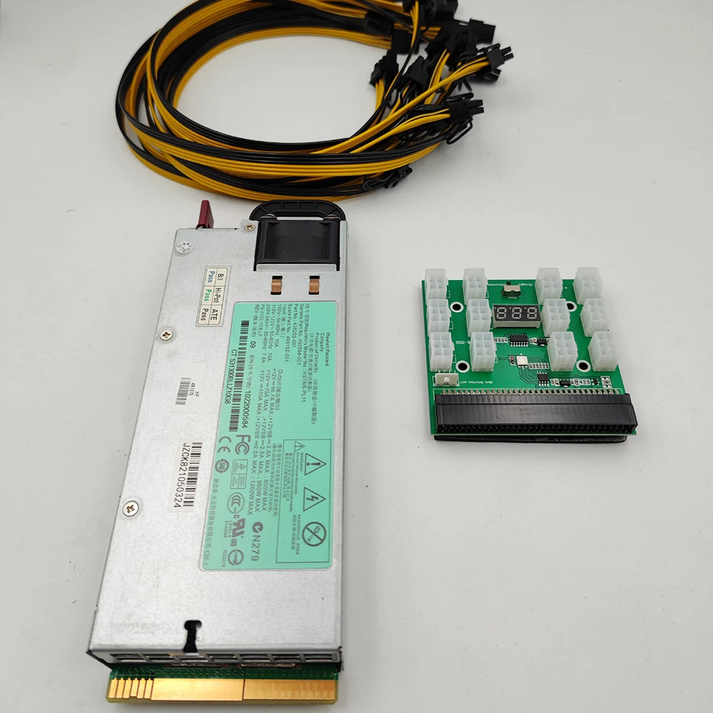 490594 -001 498152 -001 17pcs PCIe 6PIN para 6 + 2PIN Cabo de alimentação 1200W HSTNS-PL11