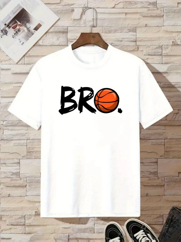 

Basketball Graphic design-100% cotton summer O-neck short sleeve casual printed T-shirt.
