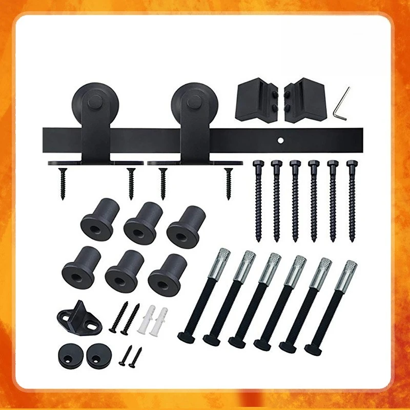 

Barn Door Hardware Accessories Slide Rail Top-mounted Hanging Rail Sliding Door American External Rail Door