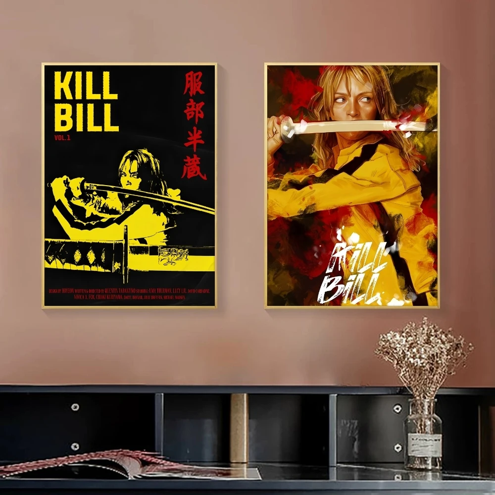K-Kill Bill Classic Movie Painting Calligraphy Canvas Poster Bedroom Living Room bar Hallway House interior Wall Decor