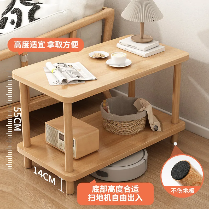 

Solid wood small table simple living room small apartment sofa