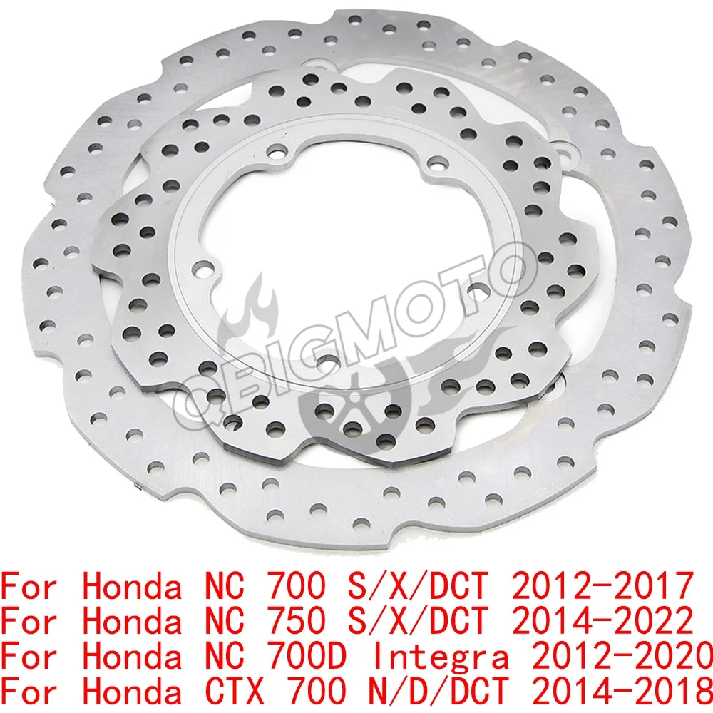 Disco de Freno Delantero y Trasero para Motocicleta NC750 2022, Compatible con Honda NC 700 750 S/X/DCT 700D Integra CTX 700 N/D/DCT 90105-MV9-003 NC700
