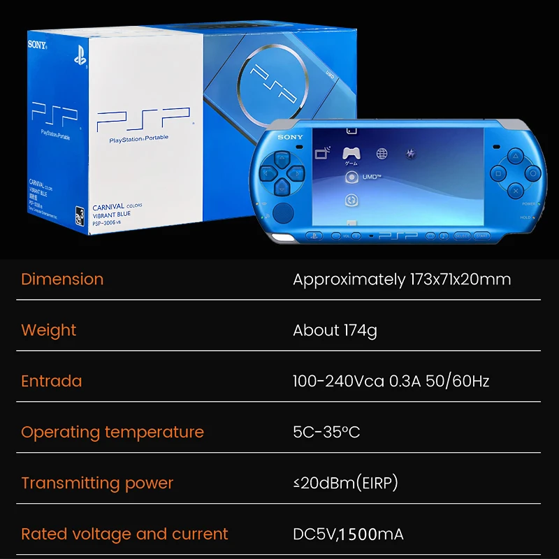 Sony PSP 3000 Game Console Black