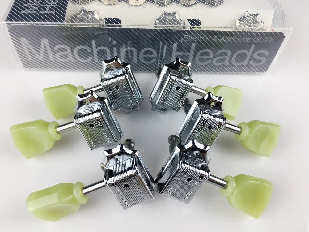 1Set Genuine Wilkinson 3R-3L Vintage Deluxe Electric Guitar Machine Heads Tuners WJ-44 Tuning Pegs For LP SG Lespaul Guitar