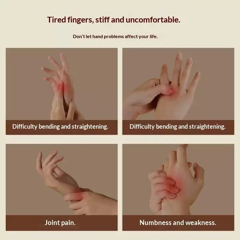 Wooden Finger Massage Roller Easy to Use Thumb Joint Press Massager for Office Finger Fatigue Relief Small Portable