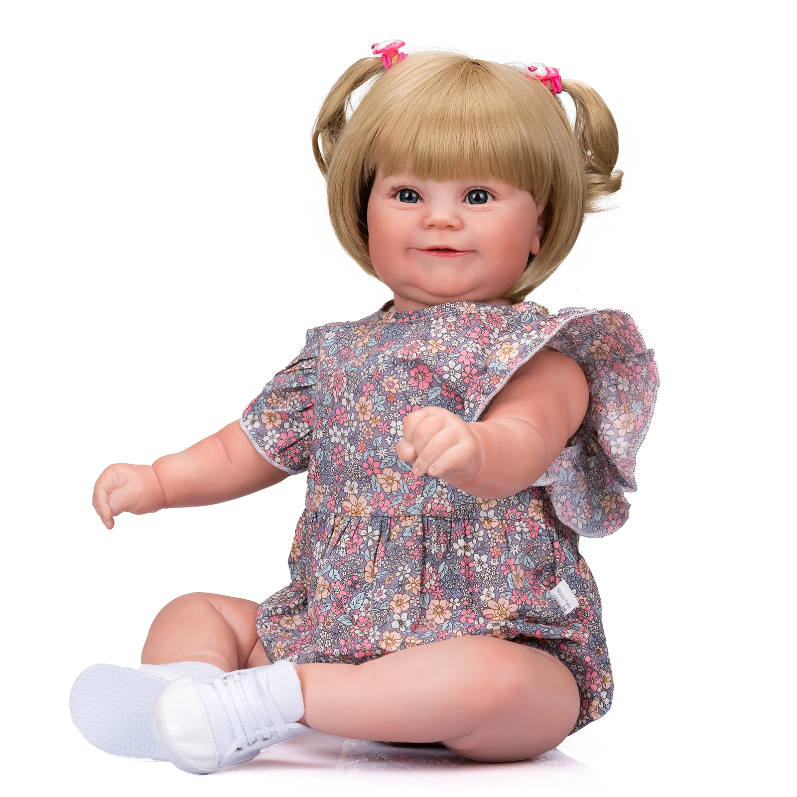 

SANDIE 60CM Huge Size Maddie Baby Reborn Toddler Popular Girl Doll with Rooted blonde hair Soft Cuddle Body High Quality Doll