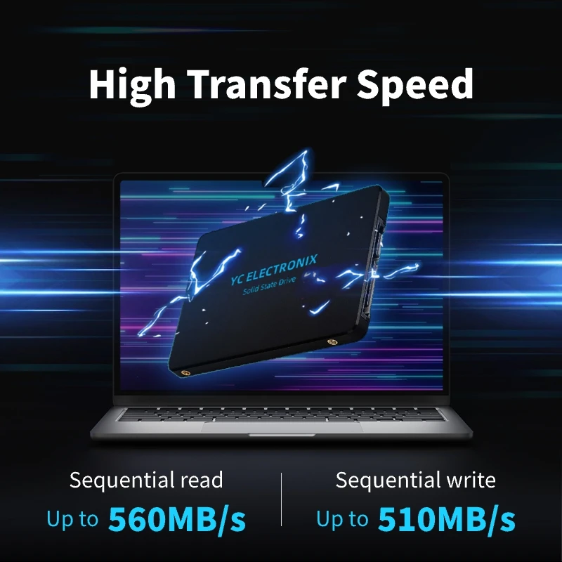 YC ELECTRONIX 2.5" SATA 128GB 256GB 512GB 1TB Solid State Drive SSD