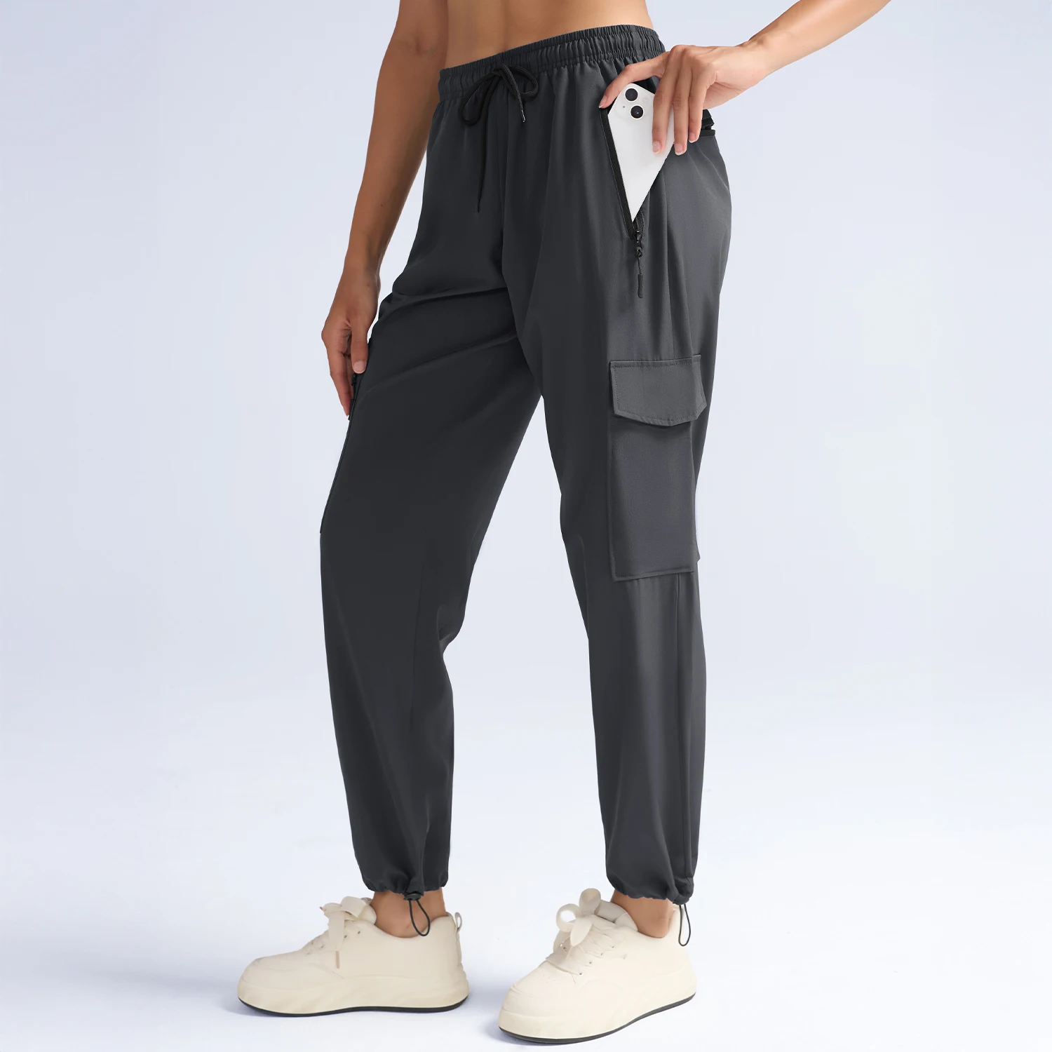 النساء جيوب سستة الرباط تشغيل الرياضة طماق ركض النساء سريعة الجافة رياضي الصالة الرياضية اللياقة البدنية Sweatpants ممارسة السراويل