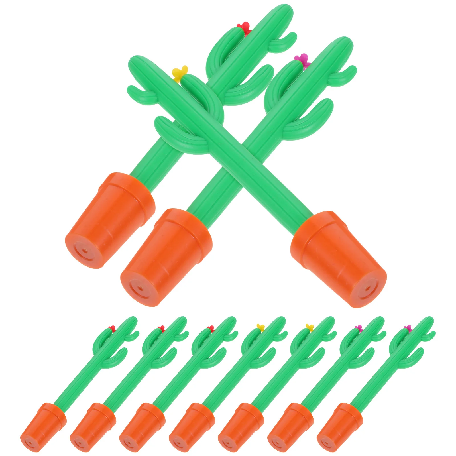 

10Pcs Gel Ink Pens Cactus Shaped Green Cute Roller Pens School Home Office Classroom Supplies Fun Bulk Mexican Party Favors