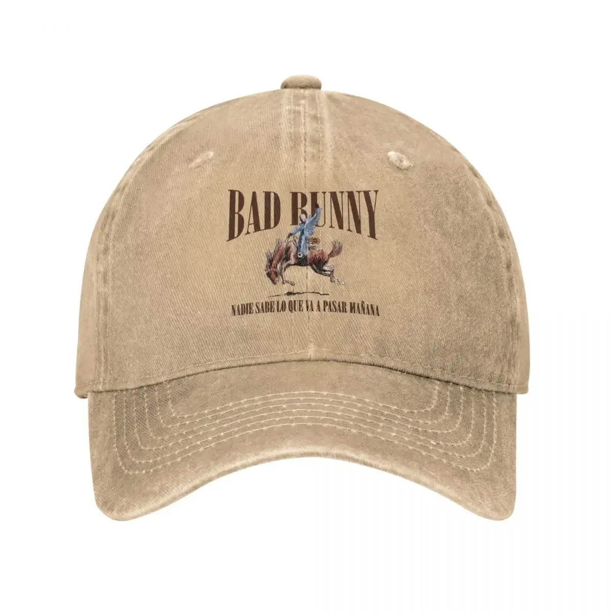 2024 Tour Bad Bunny Nadie Sabe Baseball Caps Retro Distressed Washed Music Sun Cap Men Women Outdoor Summer Adjustable Hats Cap