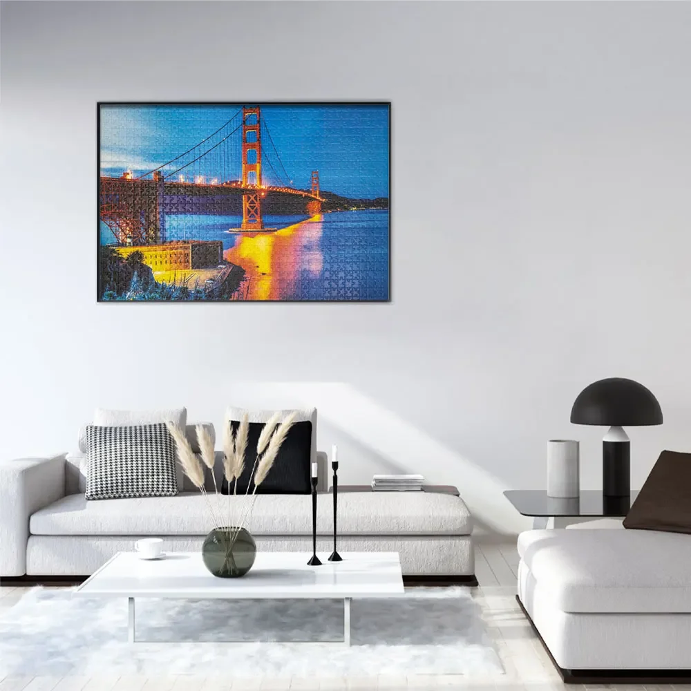 MaxRenard Puzzle 1000 pezzi Golden Gate Bridge Landscape Jigsaw Puzzle per adulti giocattoli di decompressione per la decorazione della parete di casa