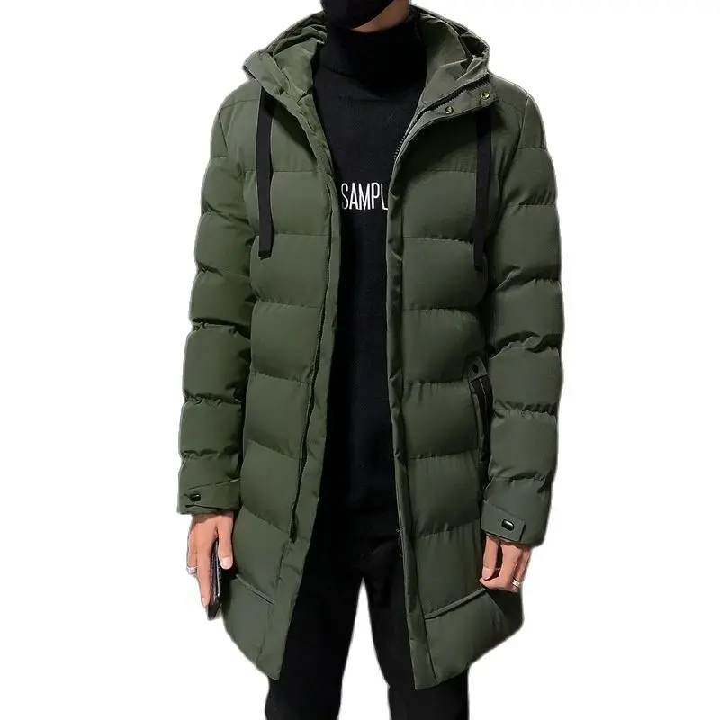 Men 2021 Winter New Plus Long Warm Thick Hooded Parkas Jacket Coat Men Autumn Outwear Outfits Classic Windproof Pocket Parka Men