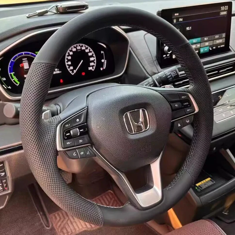 

Индивидуальный чехол-косичка на руль для Honda Accord 10-го поколения 2018-2022, Odyssey 2021-2026, City 2023-2025, ручная прошивка, кожа