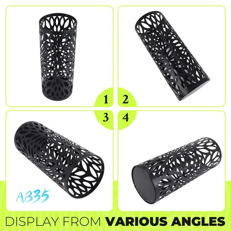 

AB35-Hollow Umbrella Stand Rack Umbrella Holder For Indoor Long And Short Handle Umbrella Bucket And Storage Organizer