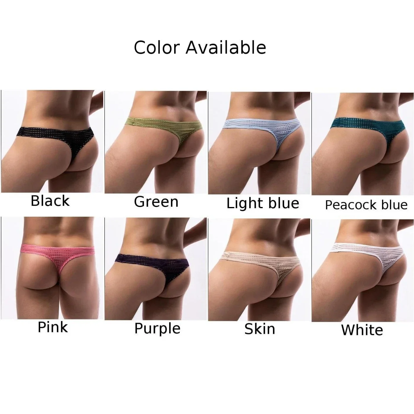 Mode Neue 2023 Kurze Low Rise Transparent String Low männer Höschen Pouch Rise Sexy Bikini Unterhose Unterwäsche