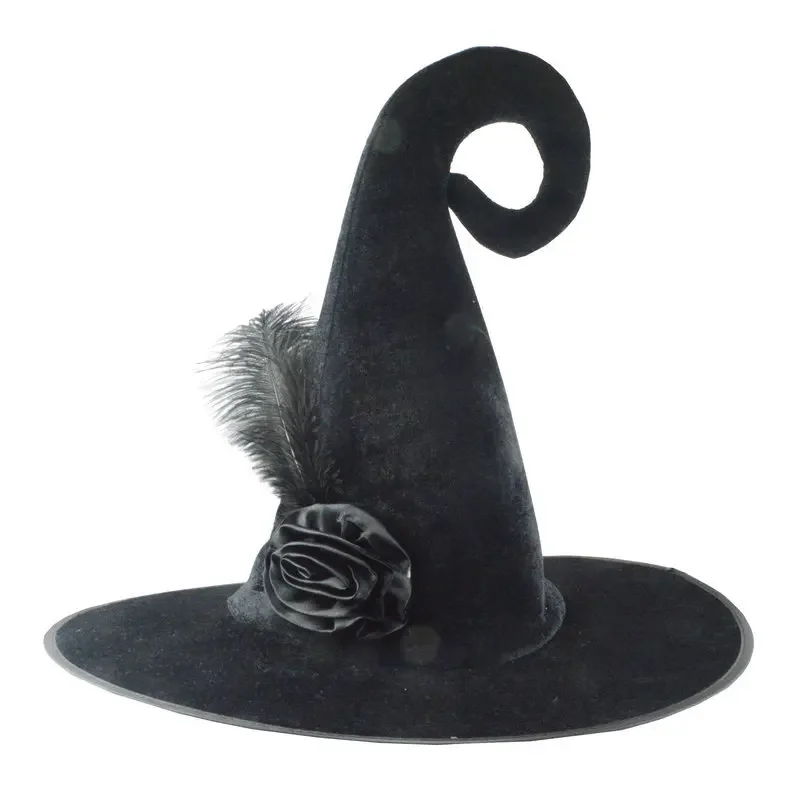 

Halloween Performance Hat Carnival Black Magician Hat Witch Headwear