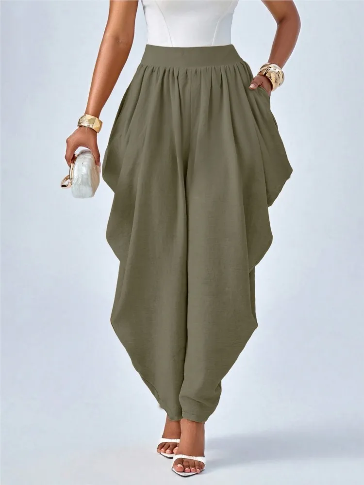 2026 Hot-selling Women's Trousers Limited Time Offer High-waisted Wide-leg Trousers Spring Summer Casual Daily Commuting Pants